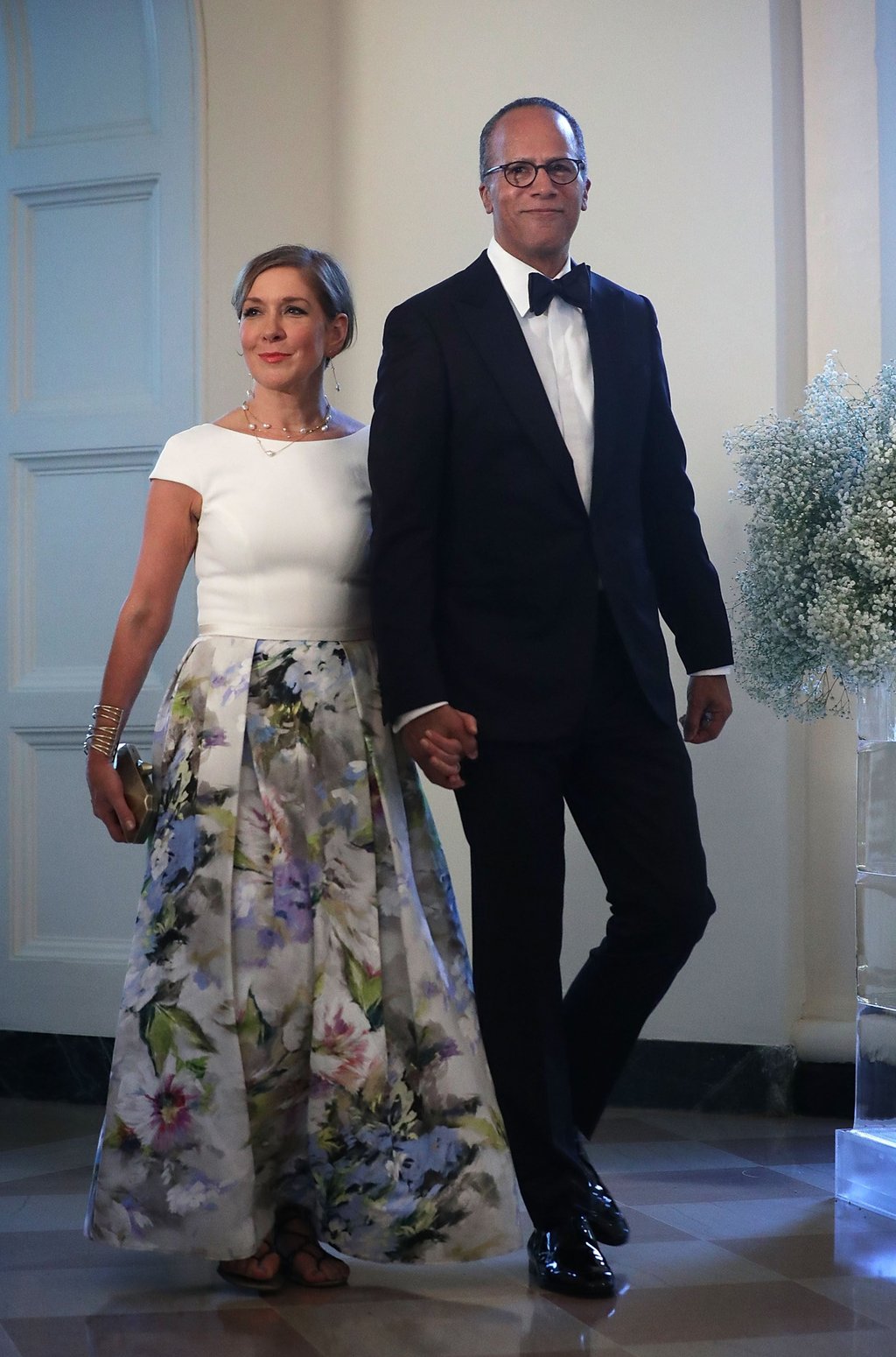NBC anchor Lester Holt and his wife Carol Hagen-Holt at a Nordic State Dinner in 2016 at the White House in Washington at the invitation of then-president Barack Obama. Photo: Getty Images NBC anchor Lester Holt and his wife Carol Hagen-Holt at a Nordic State Dinner in 2016 at the White House in Washington at the invitation of then-president Barack Obama. Photo: Getty Images