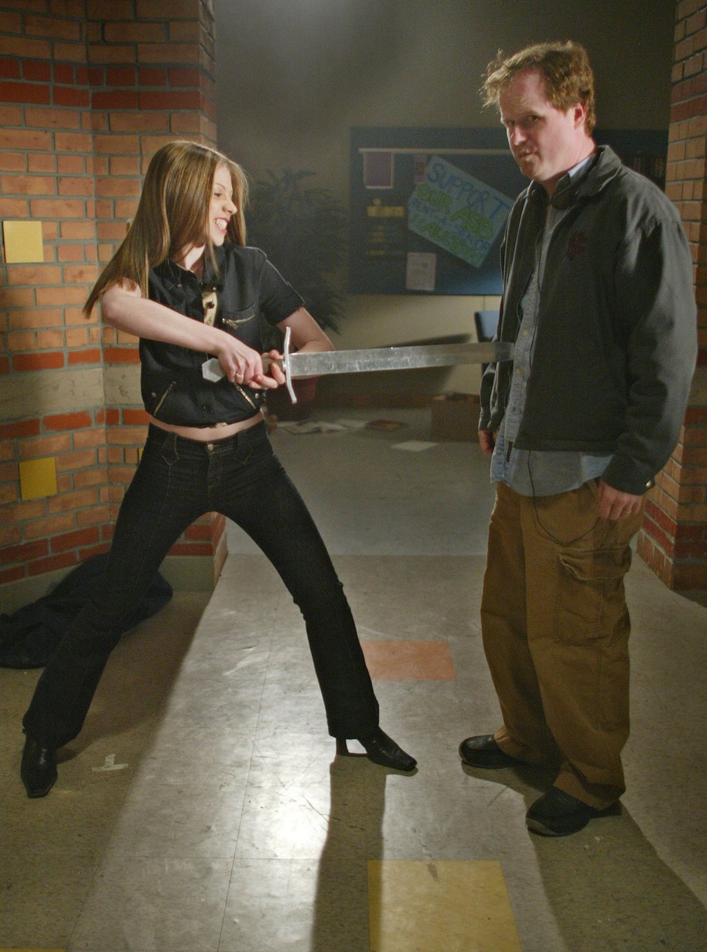 Michelle Trachtenberg and Buffy producer-creator Joss Whedon in 2003. Photo: AP