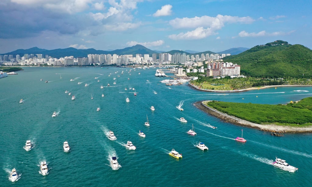 Sanya, Hainan province, has earned the nickname, City of a Thousand Boats. Photo: Xinhua