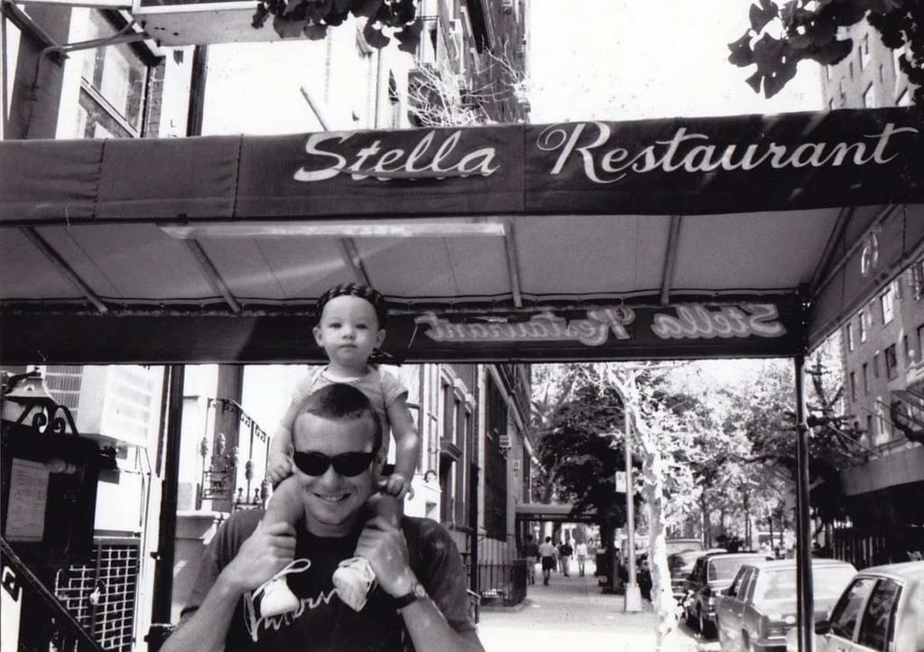 Actor Simon Baker with his then infant daughter Stella. Photo: @stellabaker/Instagram Actor Simon Baker with his then infant daughter Stella. Photo: @stellabaker/Instagram