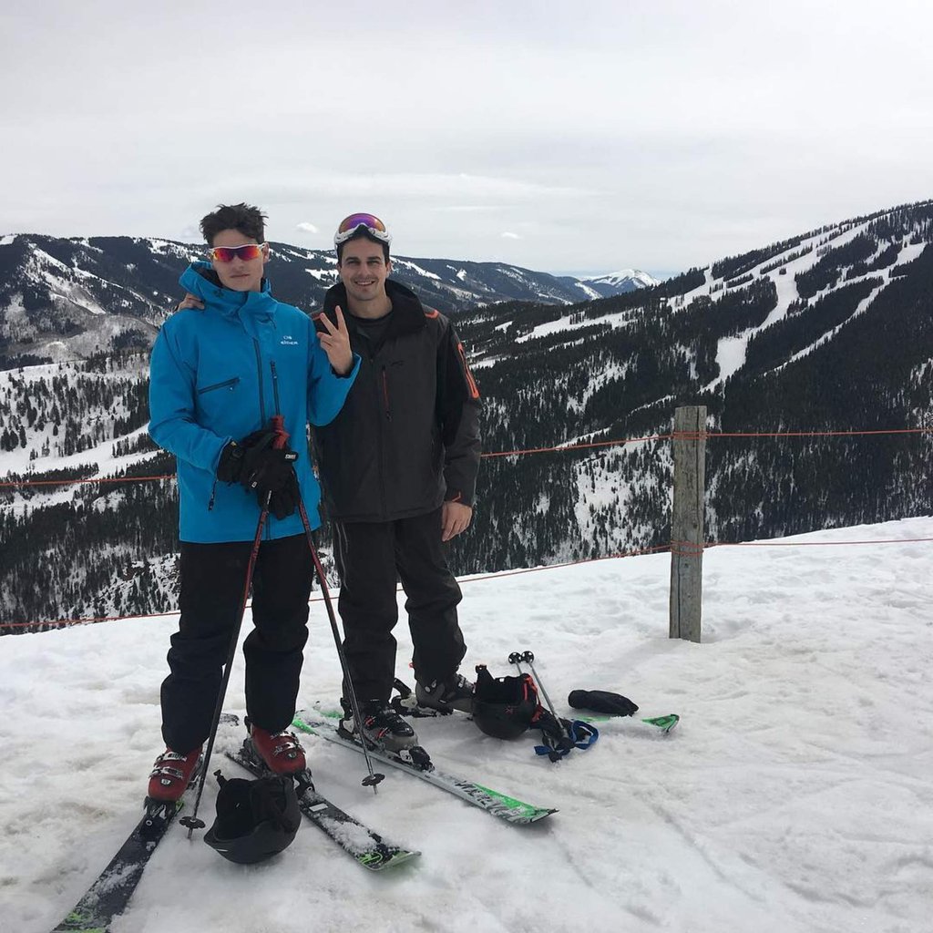Will Peltz (left), brother of Nicola Peltz, and Cameron Friscia ski together. Photo: @camfrish/Instagram