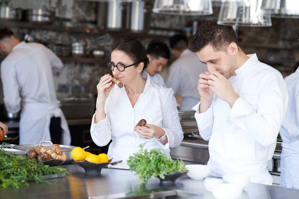 Anne-Sophie (left) in Cristal Room’s kitchen. Photo: Cristal Room by Anne-Sophie Pic