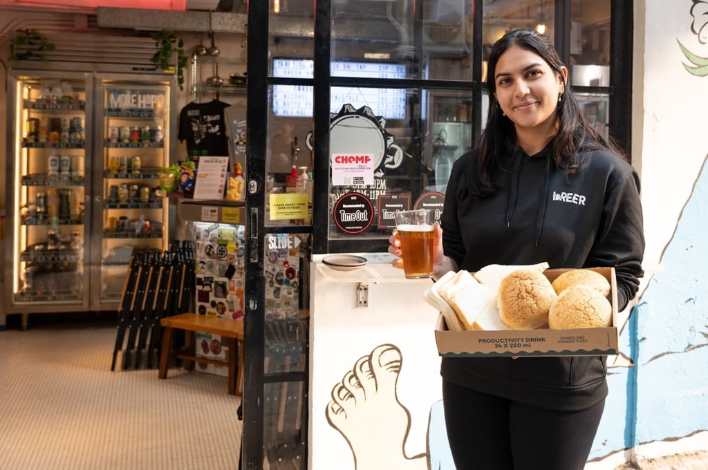 Anushka Purohit, co-founder and CEO of Breer, brews craft beers using surplus bread collected from Hong Kong bakeries.