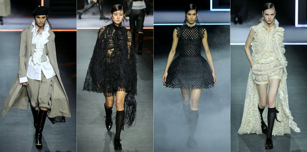 The monochrome palette at Dior autumn/winter 2025. Photo: AFP
