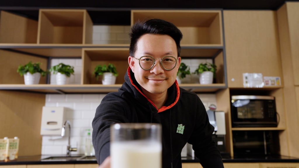 Edmund Chan, co-founder and chief operating officer of Meat the Next, uses tiger nuts to produce a composite plant-based milk.