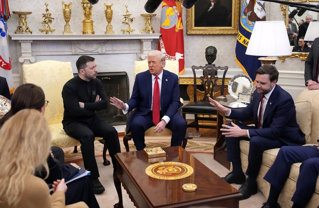 Tense scenes in the Oval Office during Ukrainian President Volodymyr Zelensky’s visit last week. Photo: TNS Tense scenes in the Oval Office during Ukrainian President Volodymyr Zelensky’s visit last week. Photo: TNS