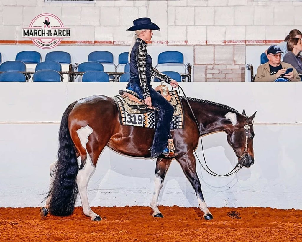 Decorated equestrian Erin Bradshaw in a 2022 show. Photo: @ebradshaw12/Instagram