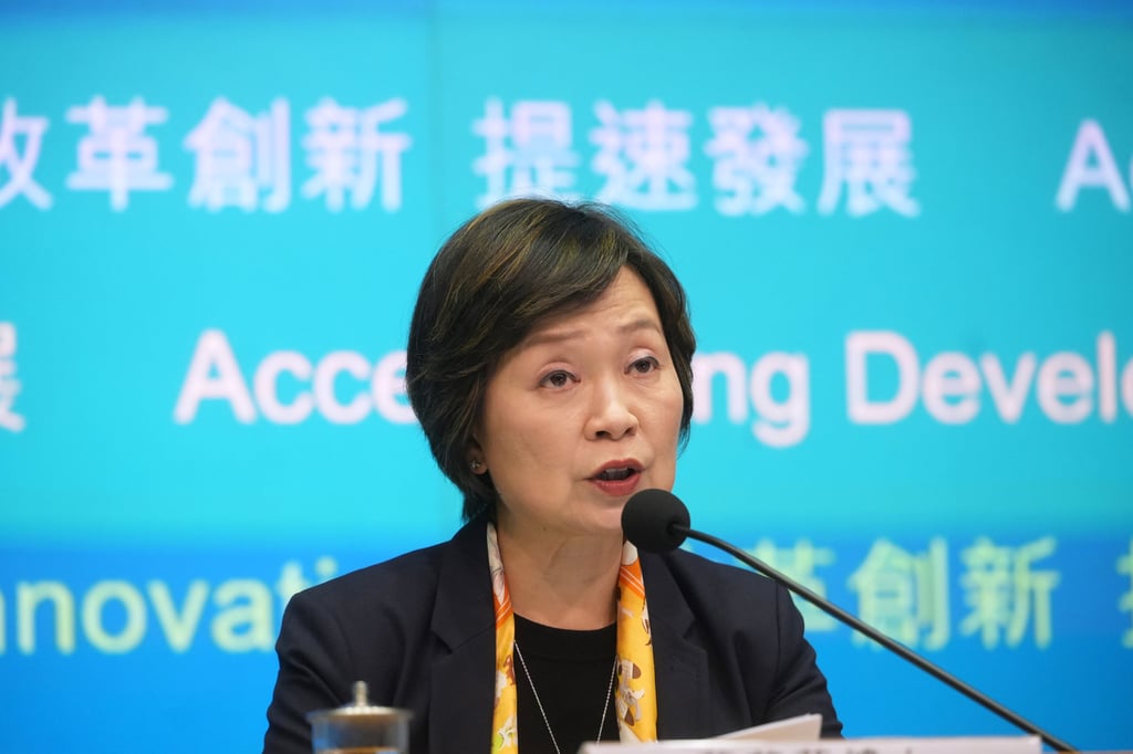 Education chief Christine Choi has promised to enhance safety protocols and implement preventive measures against infectious diseases. Photo: Sun Yeung Education chief Christine Choi has promised to enhance safety protocols and implement preventive measures against infectious diseases. Photo: Sun Yeung