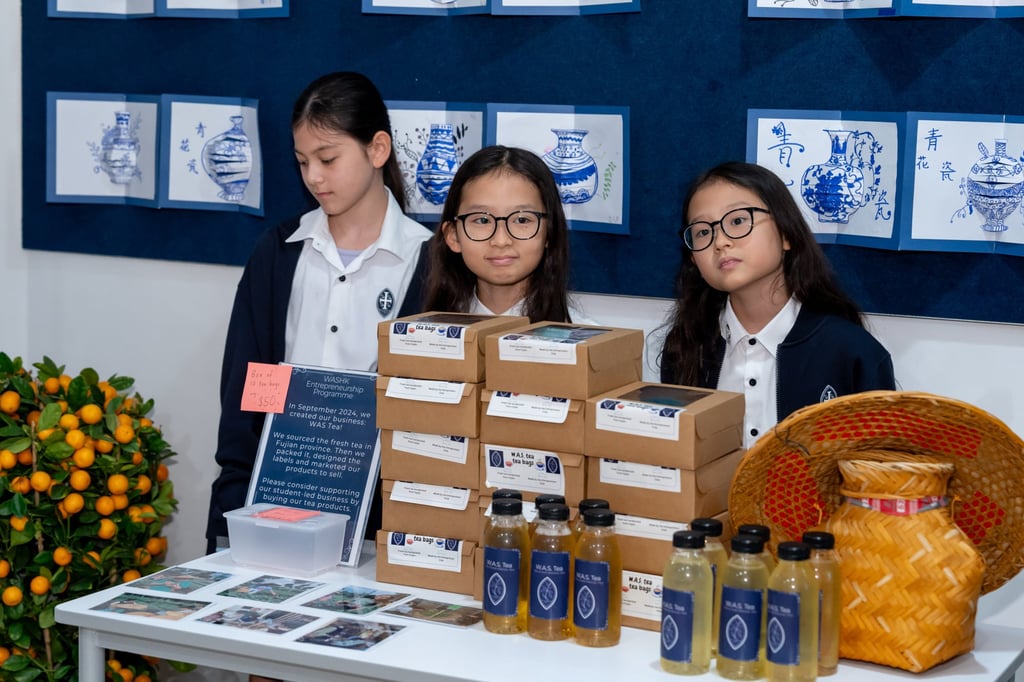 Students at Wycombe Abbey School Hong Kong set up a company, WAS Tea, to sell tea drinks at school events as part of an entrepreneur programme, which saw them visit tea farmers in Fujian province. Students at Wycombe Abbey School Hong Kong set up a company, WAS Tea, to sell tea drinks at school events as part of an entrepreneur programme, which saw them visit tea farmers in Fujian province.