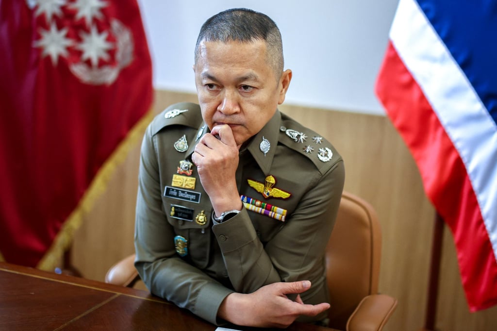 Thai Police General Thatchai Pitaneelaboot, who leads Thailand’s anti-human trafficking and cyber taskforce, reacts during an interview at police headquarters in Bangkok on Monday. Photo: Reuters Thai Police General Thatchai Pitaneelaboot, who leads Thailand’s anti-human trafficking and cyber taskforce, reacts during an interview at police headquarters in Bangkok on Monday. Photo: Reuters