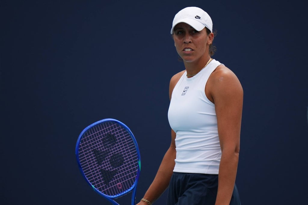 Madison Keys looked on in frustration during her shock loss to Alexandra Eala in Miami. Photo: AFP Madison Keys looked on in frustration during her shock loss to Alexandra Eala in Miami. Photo: AFP