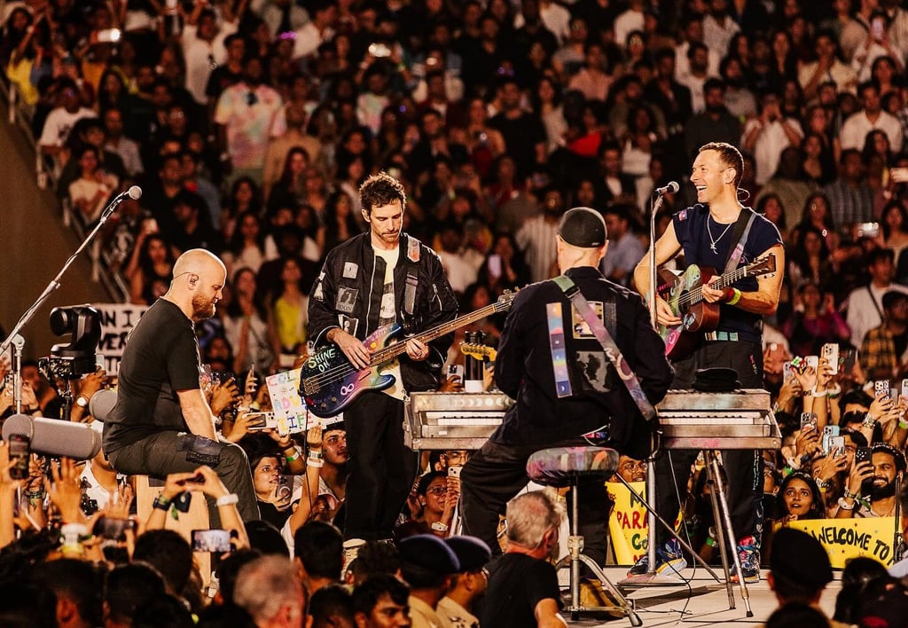 A Coldplay performance in Mumbai, India. Photo: Facebook/Coldplay