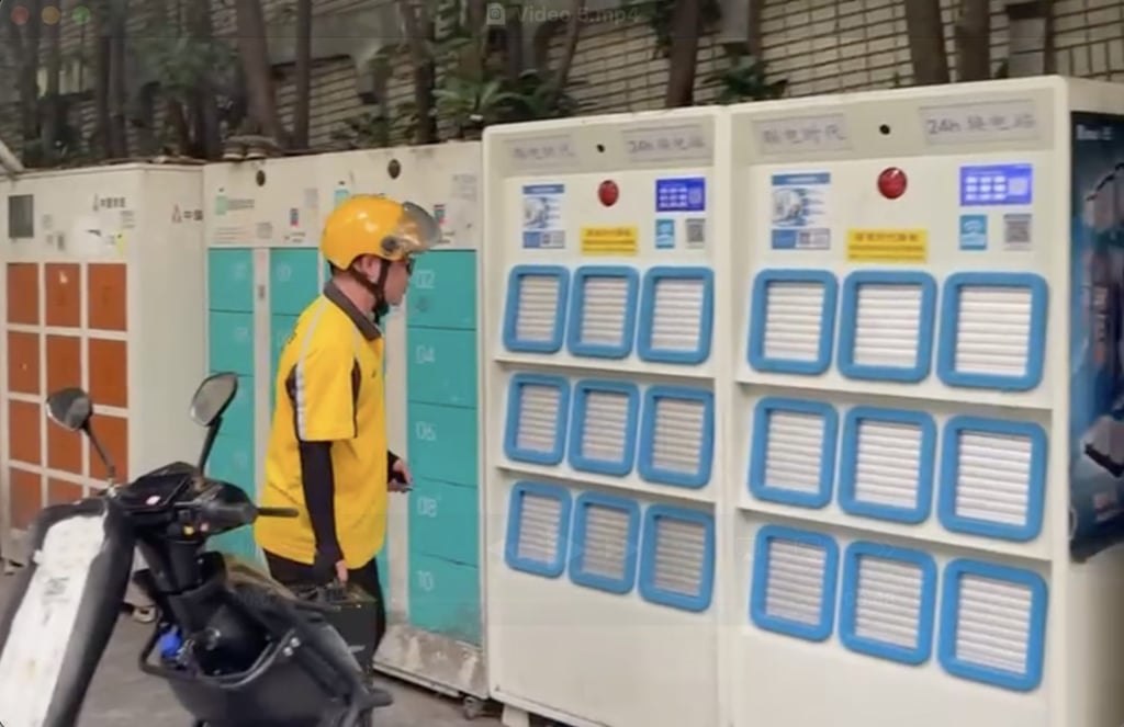 A One Energy battery swapping station.