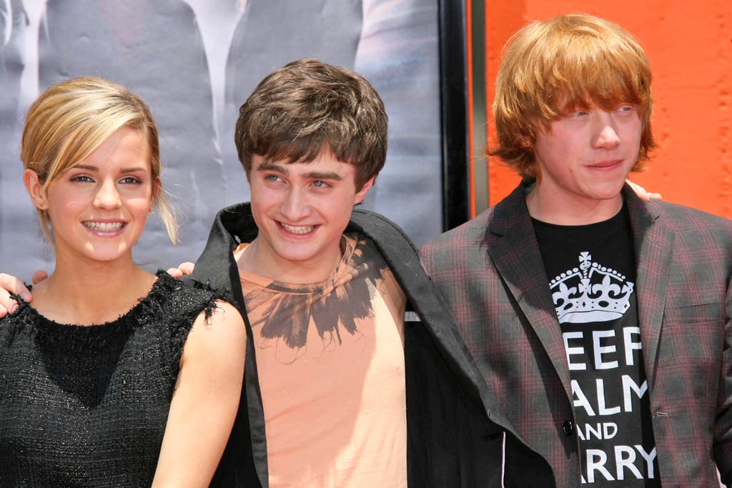 Emma Watson with Daniel Radcliffe and Rupert Grint at a ceremony honouring the cast of Harry Potter at Grauman’s Chinese Theater in California, in 2007. Photo: Shutterstock