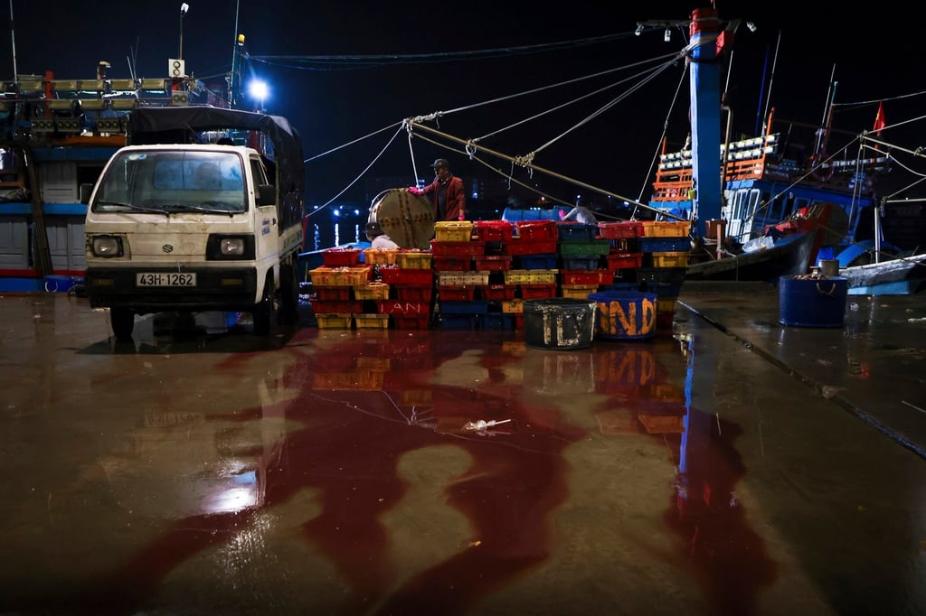 Fishermen unload their catch from their boat at the harbour in Da Nang. Photo: AP Fishermen unload their catch from their boat at the harbour in Da Nang. Photo: AP