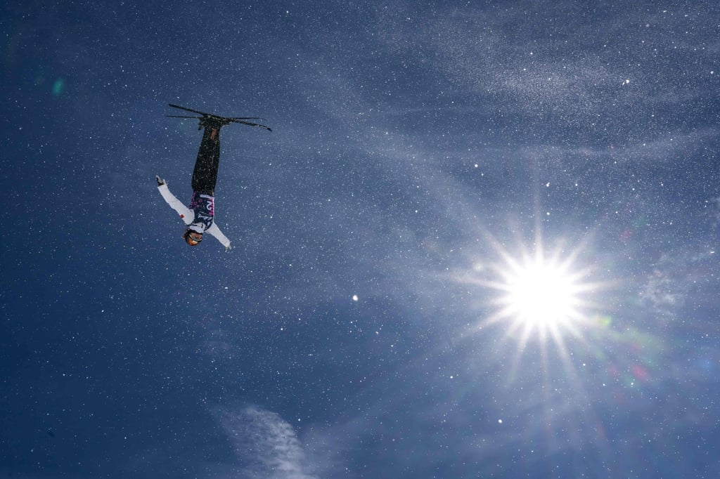 Xu Mengtao warms up during the aerials final at the world championships. Photo: AFP Xu Mengtao warms up during the aerials final at the world championships. Photo: AFP