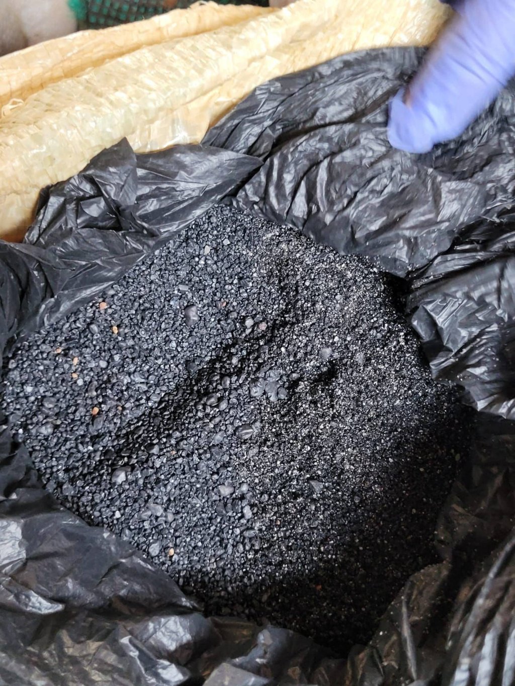 A sack of Coltan. Photo: Colombian Defence Ministry via AFP A sack of Coltan. Photo: Colombian Defence Ministry via AFP