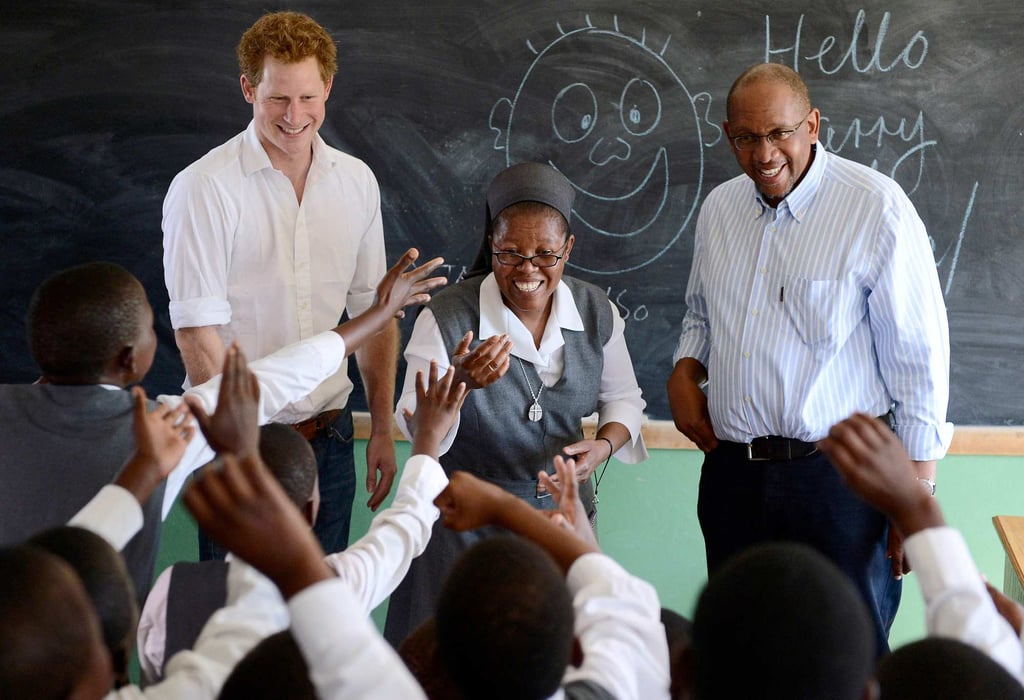Prince Harry, Sister Victoria Mota and charity co-founder, Prince Seeiso of Lesotho, in 2013. File photo: AFP