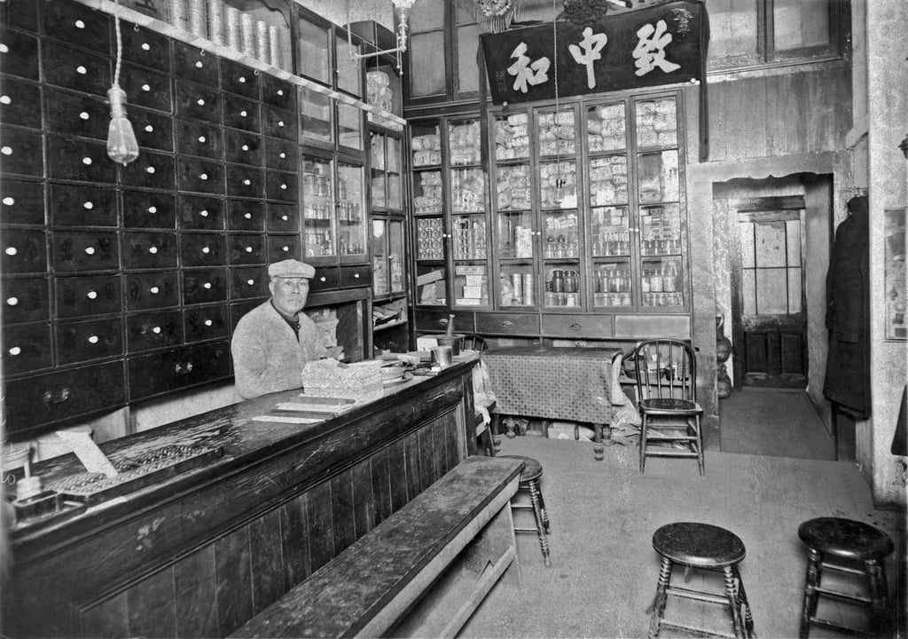 A Chinese apothecary in San Francisco’s Chinatown in the mid-1880s. Photo: Getty Images