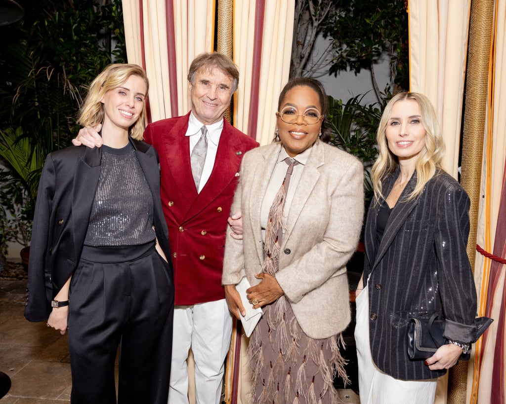 From left, Carolina Cucinelli, Brunello Cucinelli, Oprah Winfrey and Camilla Cucinelli. Photo: BFA.com