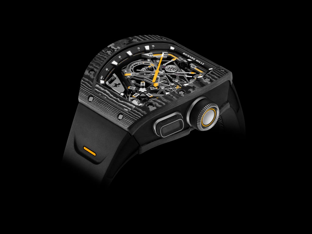 RM 43-01 Tourbillon Split-Seconds Chronograph Ferrari in Carbon TPT. Photo: Handout RM 43-01 Tourbillon Split-Seconds Chronograph Ferrari in Carbon TPT. Photo: Handout