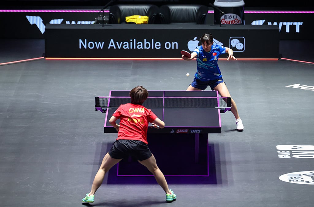 China’s Wang Yidi (left) beat compatriot Chen Xingtong in an epic women’s singles final in Incheon. Photo: WTT China’s Wang Yidi (left) beat compatriot Chen Xingtong in an epic women’s singles final in Incheon. Photo: WTT