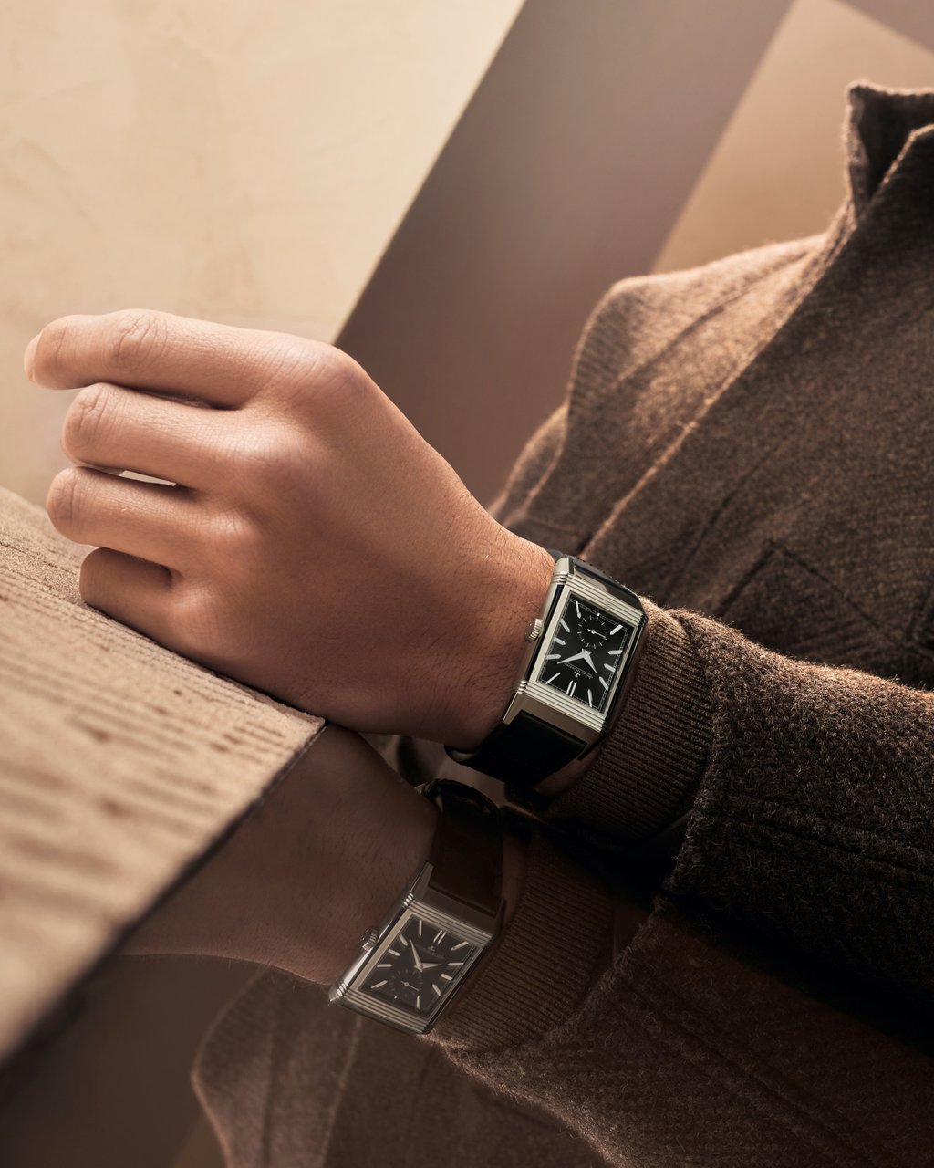 The Reverso Tribute Duoface Small Seconds features a reversible case, like all Reverso models. Photo: Handout The Reverso Tribute Duoface Small Seconds features a reversible case, like all Reverso models. Photo: Handout