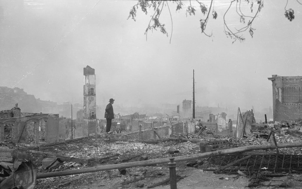 Much of San Francisco was destroyed by the 1906 earthquake and ensuing fires. Photo: Getty Images