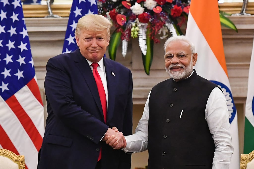 India’s Prime Minister Narendra Modi (right) shakes hands with President Donald Trump. Photo: TNS India’s Prime Minister Narendra Modi (right) shakes hands with President Donald Trump. Photo: TNS