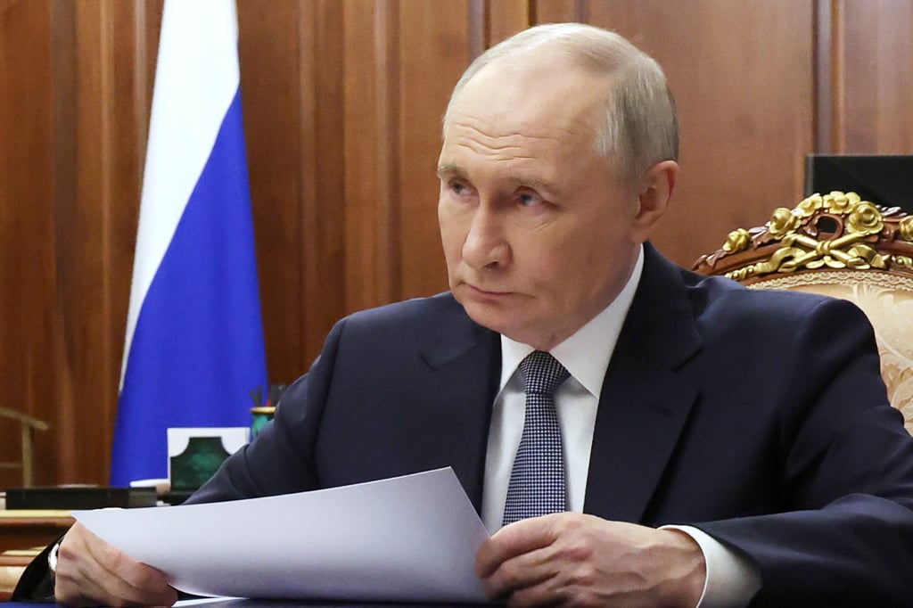 Russian President Vladimir Putin congratulated Alex Ovechkin for breaking the record as the NHL’s all-time top goalscorer. Photo: AP Russian President Vladimir Putin congratulated Alex Ovechkin for breaking the record as the NHL’s all-time top goalscorer. Photo: AP