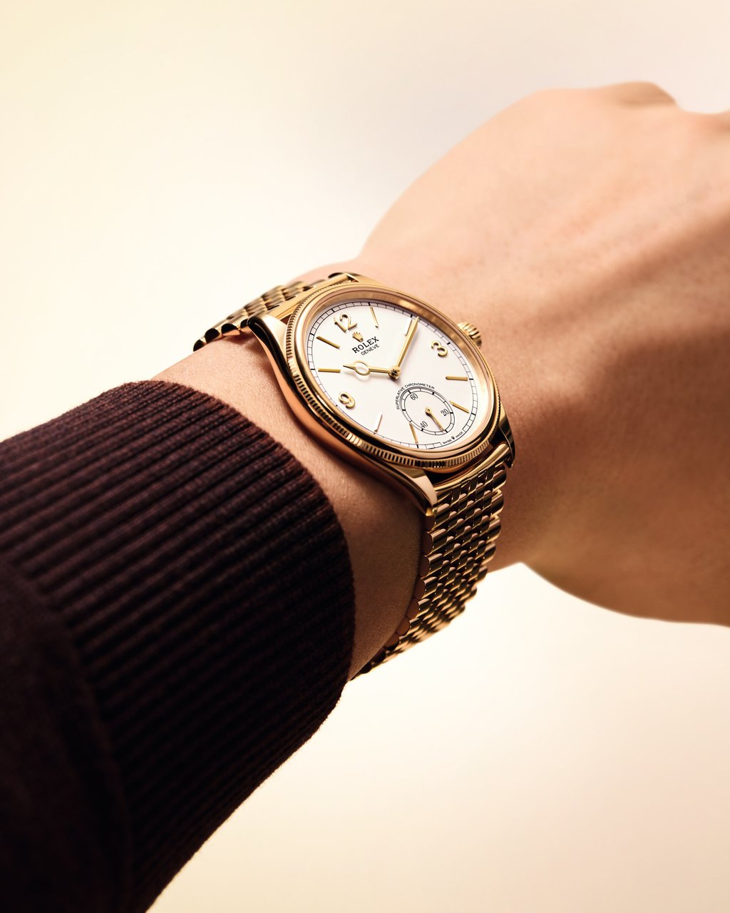 The Rolex Oyster Perpetual 1908 dress watch gets a slick bracelet. Photo: Handout The Rolex Oyster Perpetual 1908 dress watch gets a slick bracelet. Photo: Handout