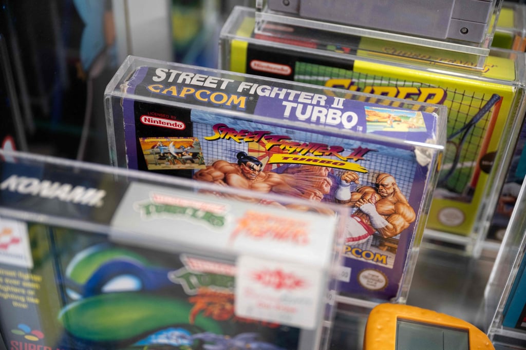 Retro video games at the headquarters of Luke Malpass’ RetroSix in Stoke-on-Trent, in the UK. Photo: AFP Retro video games at the headquarters of Luke Malpass’ RetroSix in Stoke-on-Trent, in the UK. Photo: AFP