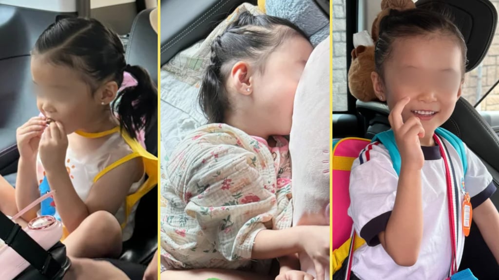 A Hong Kong actress who puts her four-year-old daughter through a rigorous daily educational regime has been labelled a “monster parent”. Photo: SCMP composite/RedNote