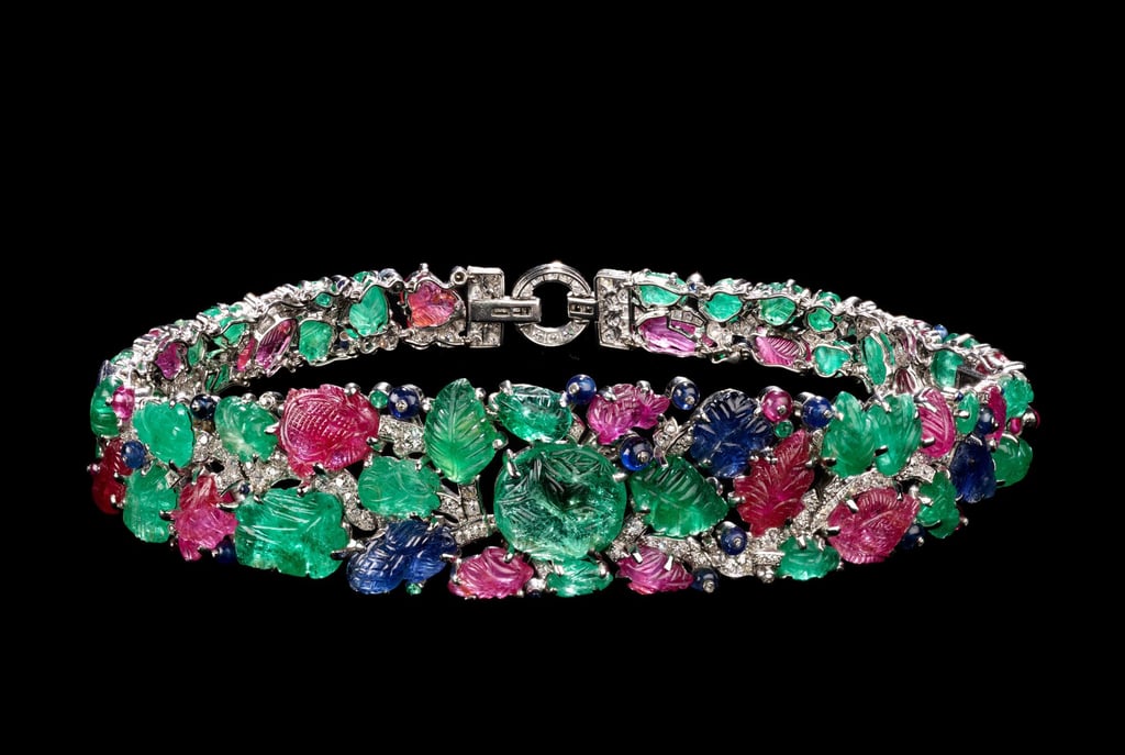 Bandeau in Tutti Frutti style, English Art Works for Cartier London, 1928, featuring emeralds, rubies, sapphires and diamonds on platinum. Photo: Handout