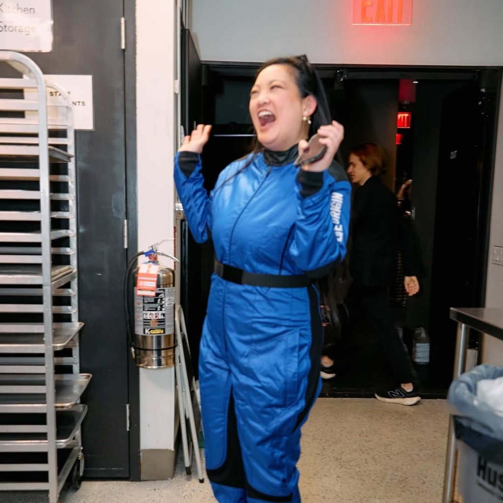 Amanda Nguyen shared this photo of herself wearing her astronaut flight suit for the first time in October last year. Photo: @amandangocnguyen/Instagram Amanda Nguyen shared this photo of herself wearing her astronaut flight suit for the first time in October last year. Photo: @amandangocnguyen/Instagram