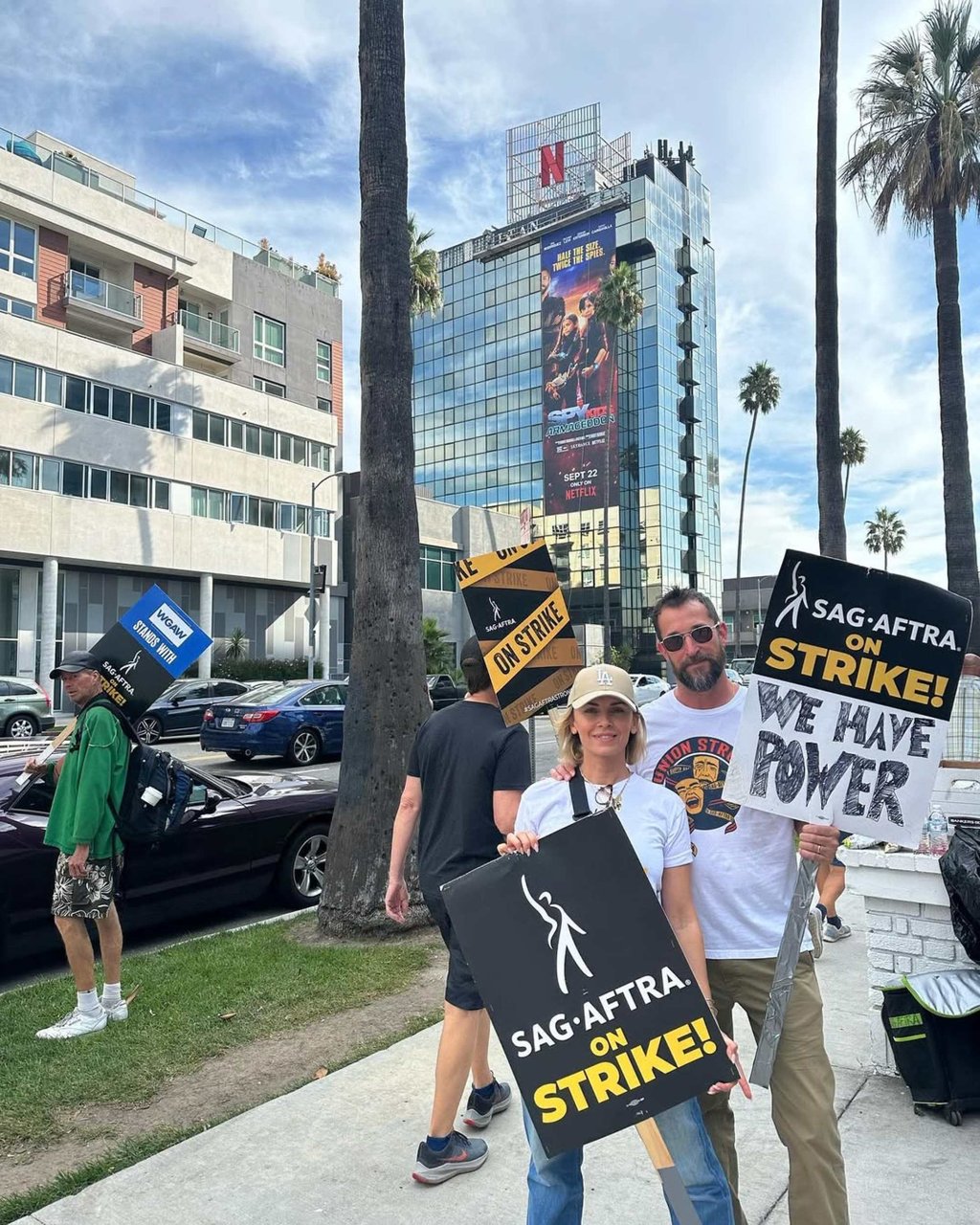 Sara Wyle took part in the SAG-AFTRA strike in 2023. Photo: @sarawyle/Instagram