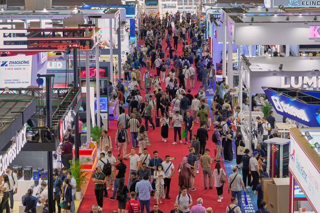 The 137th Canton Fair in Guangzhou, southern China’s Guangdong province, on April 15. Photo: AP The 137th Canton Fair in Guangzhou, southern China’s Guangdong province, on April 15. Photo: AP