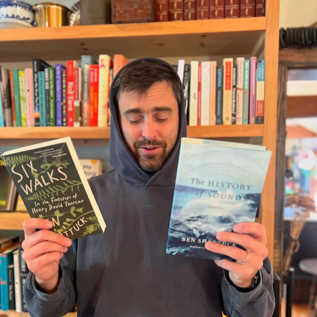 Ben Shattuck with some of his written words. Photo: @benshattuck_/Instagram Ben Shattuck with some of his written words. Photo: @benshattuck_/Instagram
