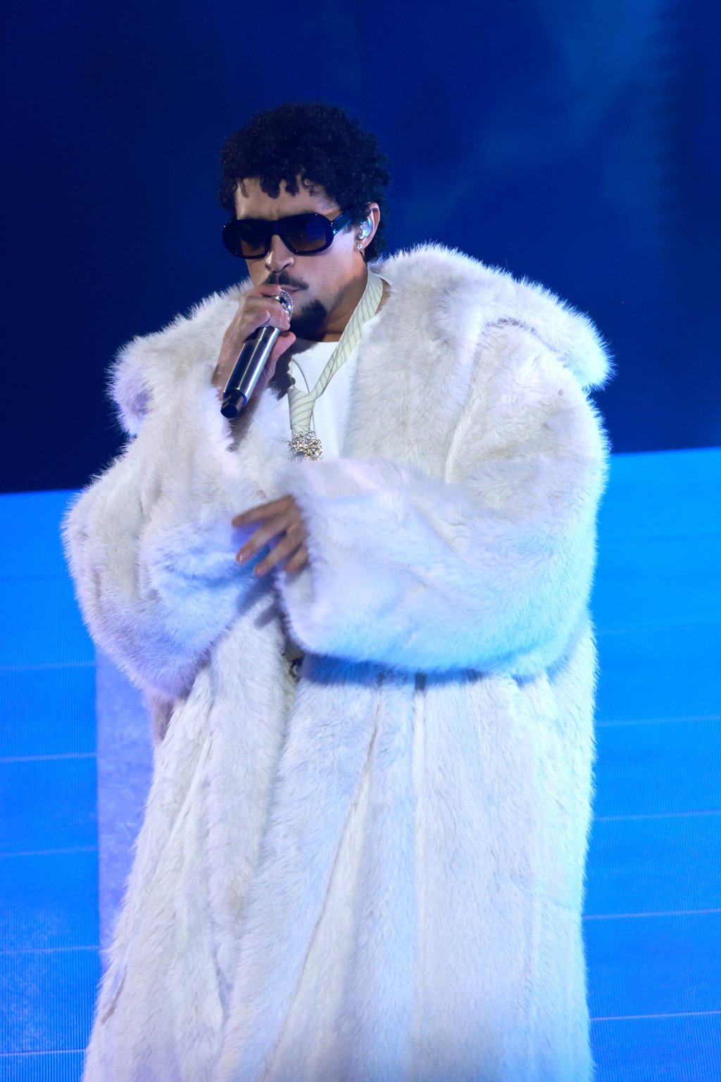 Bad Bunny at the 2025 iHeartRadio Music Awards in Los Angeles, in March. Photo: Getty Images