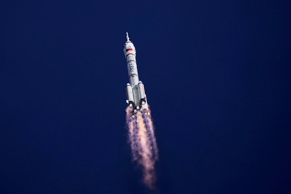 The Shenzhou-20 spacecraft blasted off from Jiuquan Satellite Launch Centre Thursday afternoon. Photo: AP