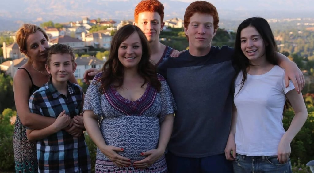 Dark-haired Mikey Madison (right) has two brothers with ginger hair, confusing many. Photo: Michael Rosberg/Facebook Dark-haired Mikey Madison (right) has two brothers with ginger hair, confusing many. Photo: Michael Rosberg/Facebook