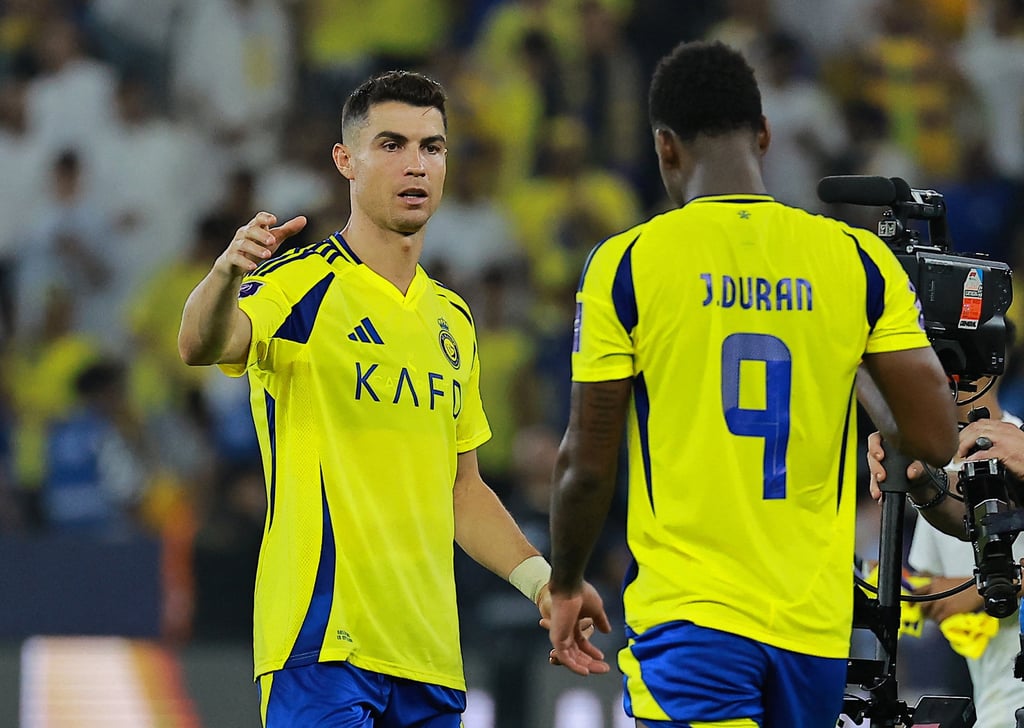 Cristiano Ronaldo (left) and Jhon Duran (right) both scored for Al Nassr. Photo: Reuters