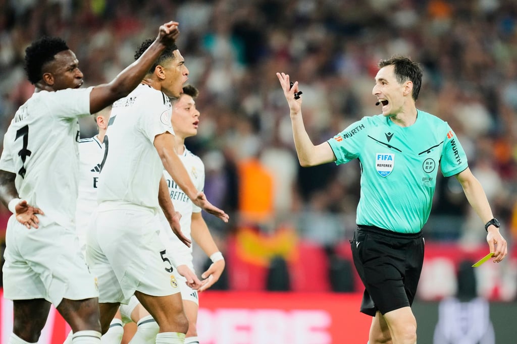 Real Madrid had three players sent off in their Copa del Rey final defeat. Photo: AP Real Madrid had three players sent off in their Copa del Rey final defeat. Photo: AP