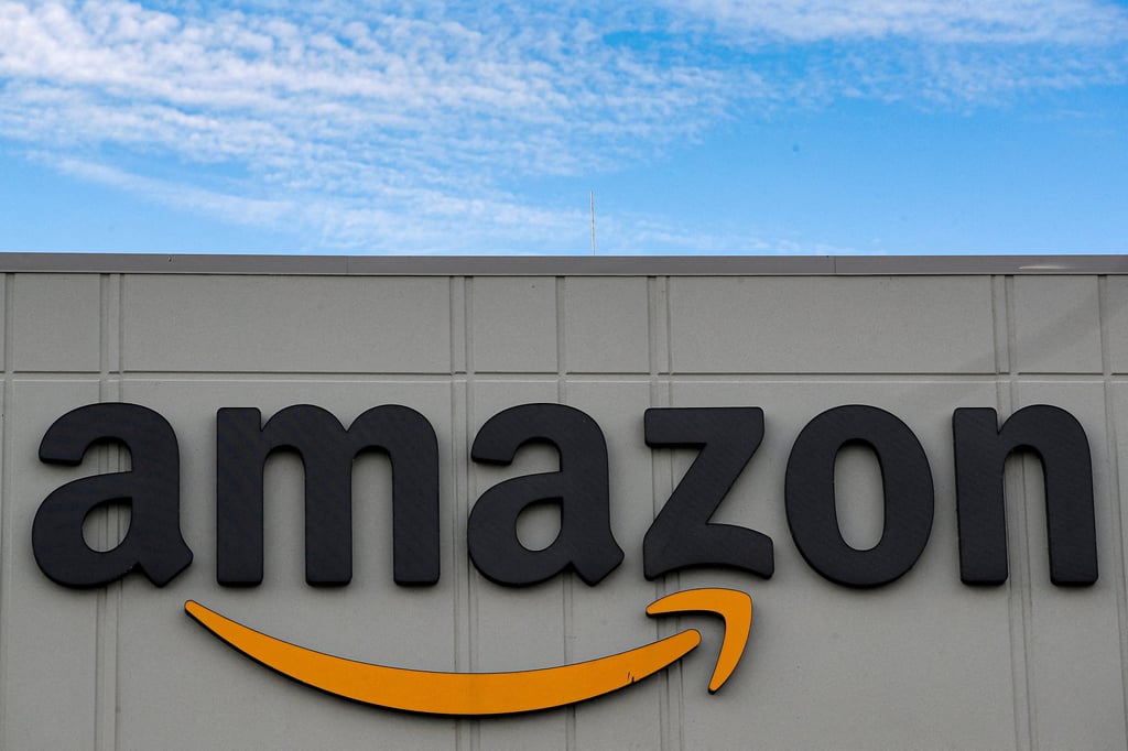 The Amazon logo is seen outside its JFK8 distribution centre in Staten Island, New York, November 25, 2020. Photo: Reuters The Amazon logo is seen outside its JFK8 distribution centre in Staten Island, New York, November 25, 2020. Photo: Reuters