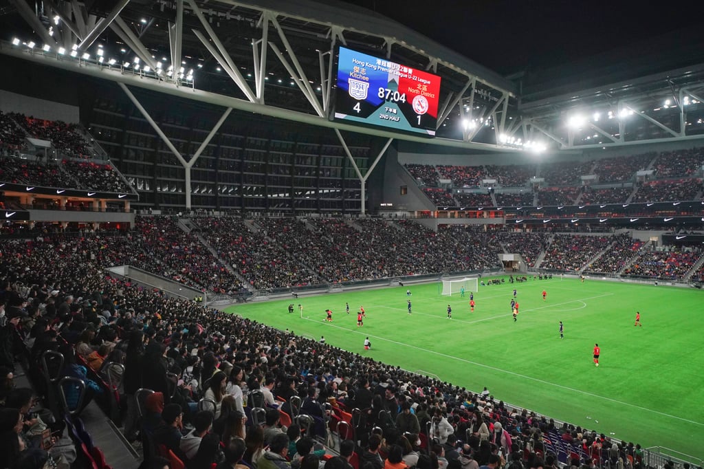 Kitchee and North District under-22 teams playing at Kai Tak Stadium in February. Photo: Elson Li Kitchee and North District under-22 teams playing at Kai Tak Stadium in February. Photo: Elson Li