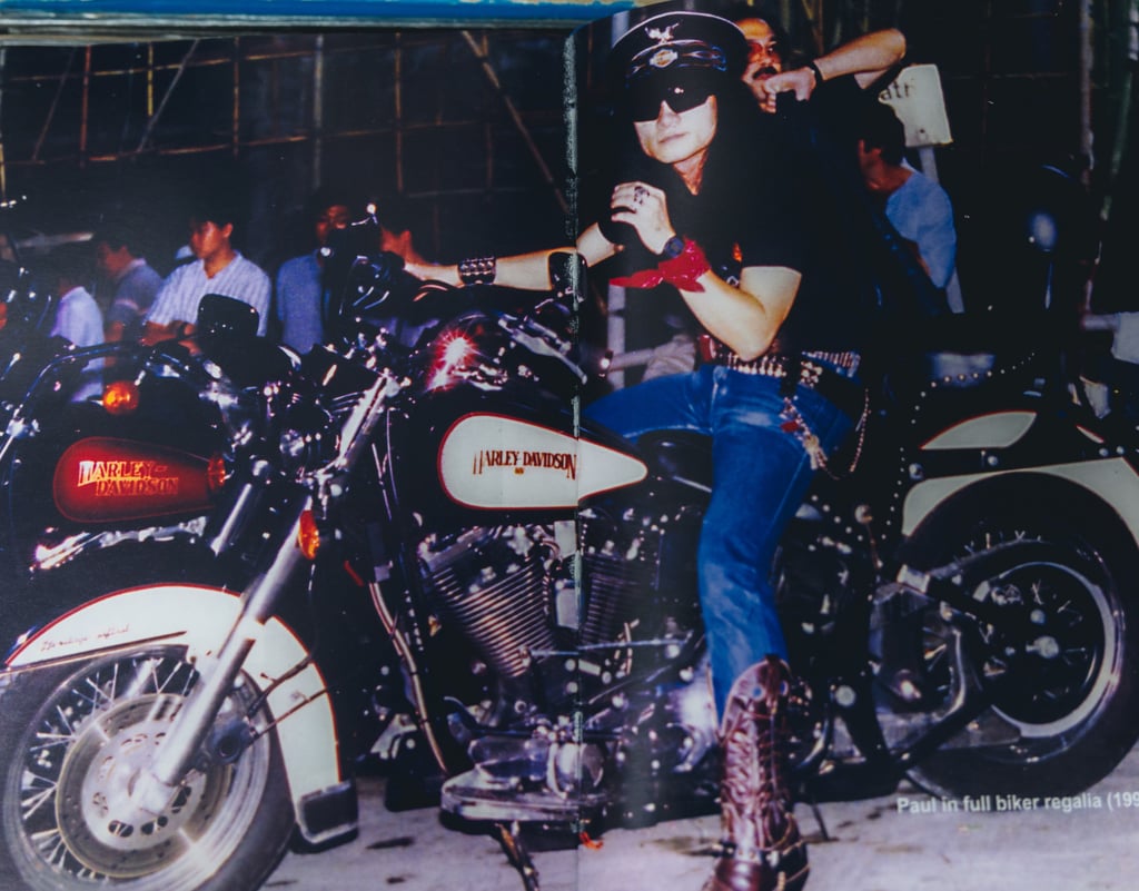 Paul Au with his chopper motorcycle in the 1990s, from the book Paul’s Records: How a Refugee from the Vietnam War Found Success Selling Vinyl on the Streets of Hong Kong (2015). Photo: Jocelyn Tam Paul Au with his chopper motorcycle in the 1990s, from the book Paul’s Records: How a Refugee from the Vietnam War Found Success Selling Vinyl on the Streets of Hong Kong (2015). Photo: Jocelyn Tam