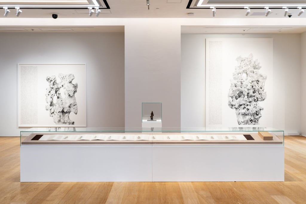 A section of “Liu Dan: Morphogenesis”, at Phillips’ Asia headquarters in West Kowloon until May 12. Photo: courtesy of PhillipsX A section of “Liu Dan: Morphogenesis”, at Phillips’ Asia headquarters in West Kowloon until May 12. Photo: courtesy of PhillipsX