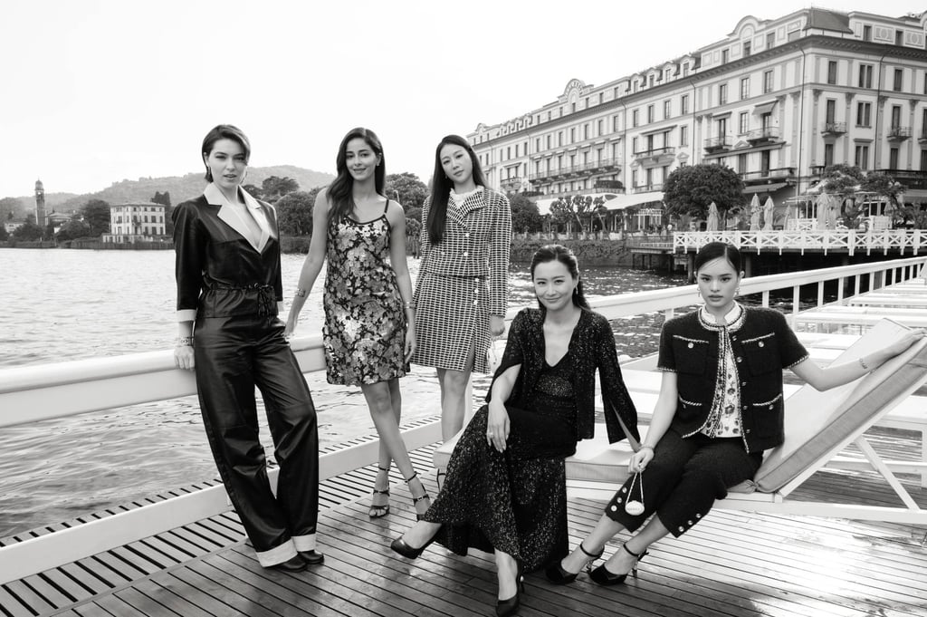 Fala Chen (second from right) with (from left) French-Romanian actress Anamaria Vartolomei, Indian actress Ananya Panday, Singaporean actress Tasha Low and Thai actress Achiraya Nitibhon, at Villa d’Este by Lake Como the day before Chanel’s 2025-26 cruise show. Photo: Greg Williams Fala Chen (second from right) with (from left) French-Romanian actress Anamaria Vartolomei, Indian actress Ananya Panday, Singaporean actress Tasha Low and Thai actress Achiraya Nitibhon, at Villa d’Este by Lake Como the day before Chanel’s 2025-26 cruise show. Photo: Greg Williams