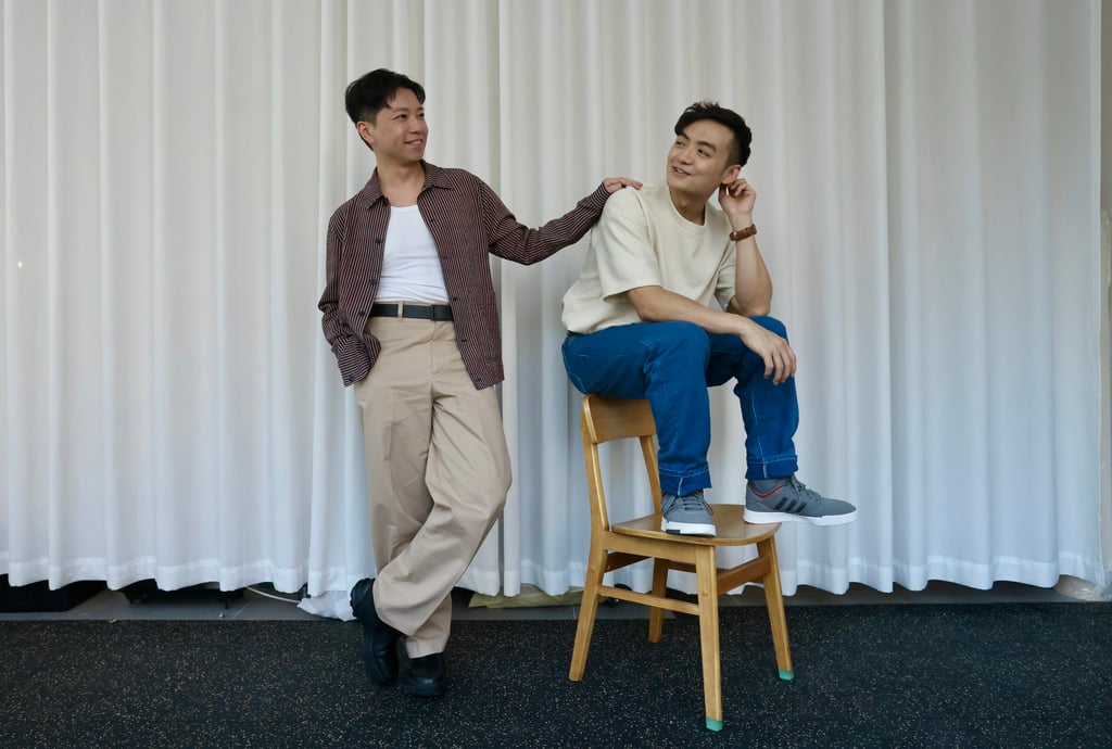 Hedwig and the Angry Inch’s creative director Ivanhoe Lam and cast member Jordan Cheng in Prince Edward. Photo: Jonathan Wong Hedwig and the Angry Inch’s creative director Ivanhoe Lam and cast member Jordan Cheng in Prince Edward. Photo: Jonathan Wong