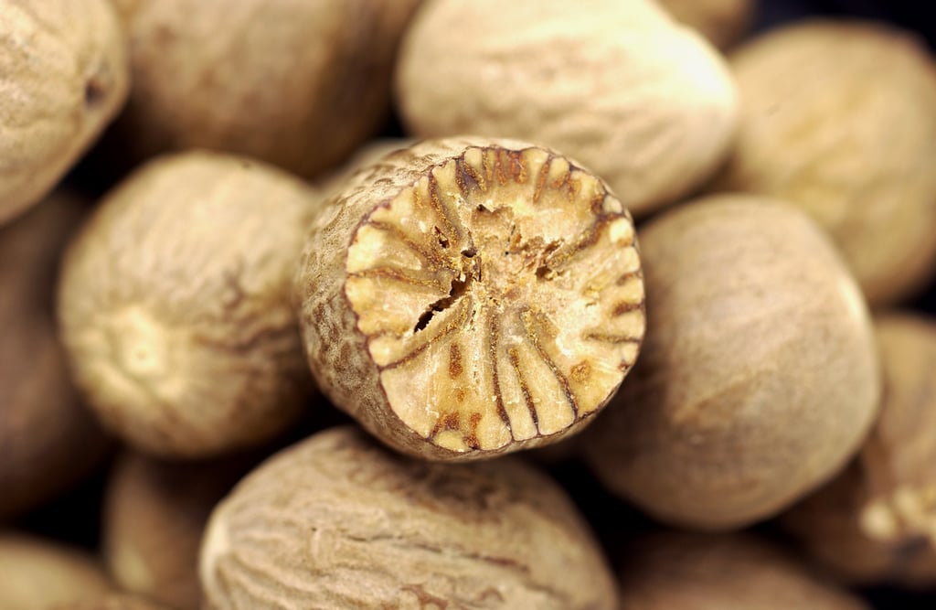 Nutmeg is a hard seed that can be steamed and distilled into an oil said to help treat digestive problems and act as an anti-inflammatory. Photo: Jonathan Wong Nutmeg is a hard seed that can be steamed and distilled into an oil said to help treat digestive problems and act as an anti-inflammatory. Photo: Jonathan Wong
